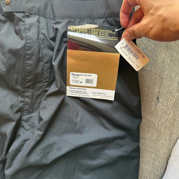 NEW Dryjoys By Footjoy VINTAGE Performance Rain Pants Golf Black Men's X LARGE - Picture 6 of 11